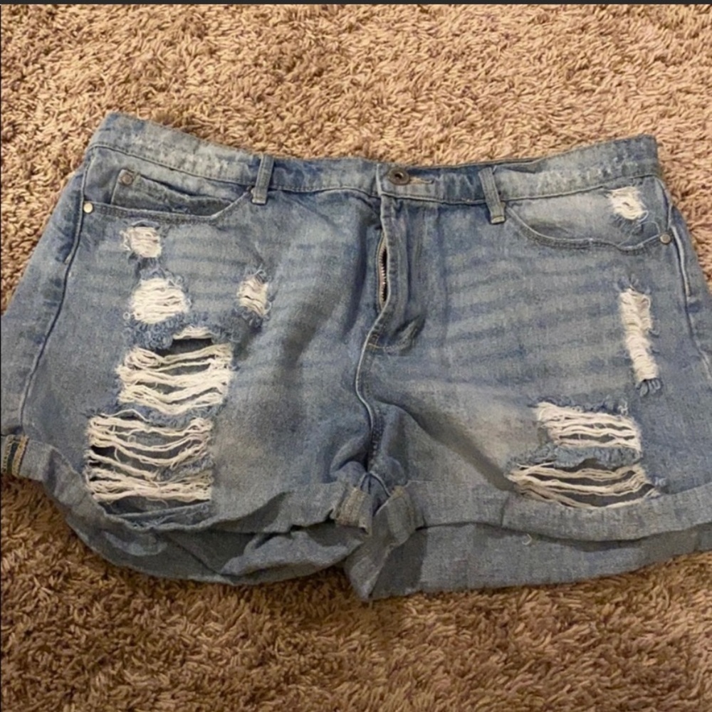 Distressed Jean Shorts